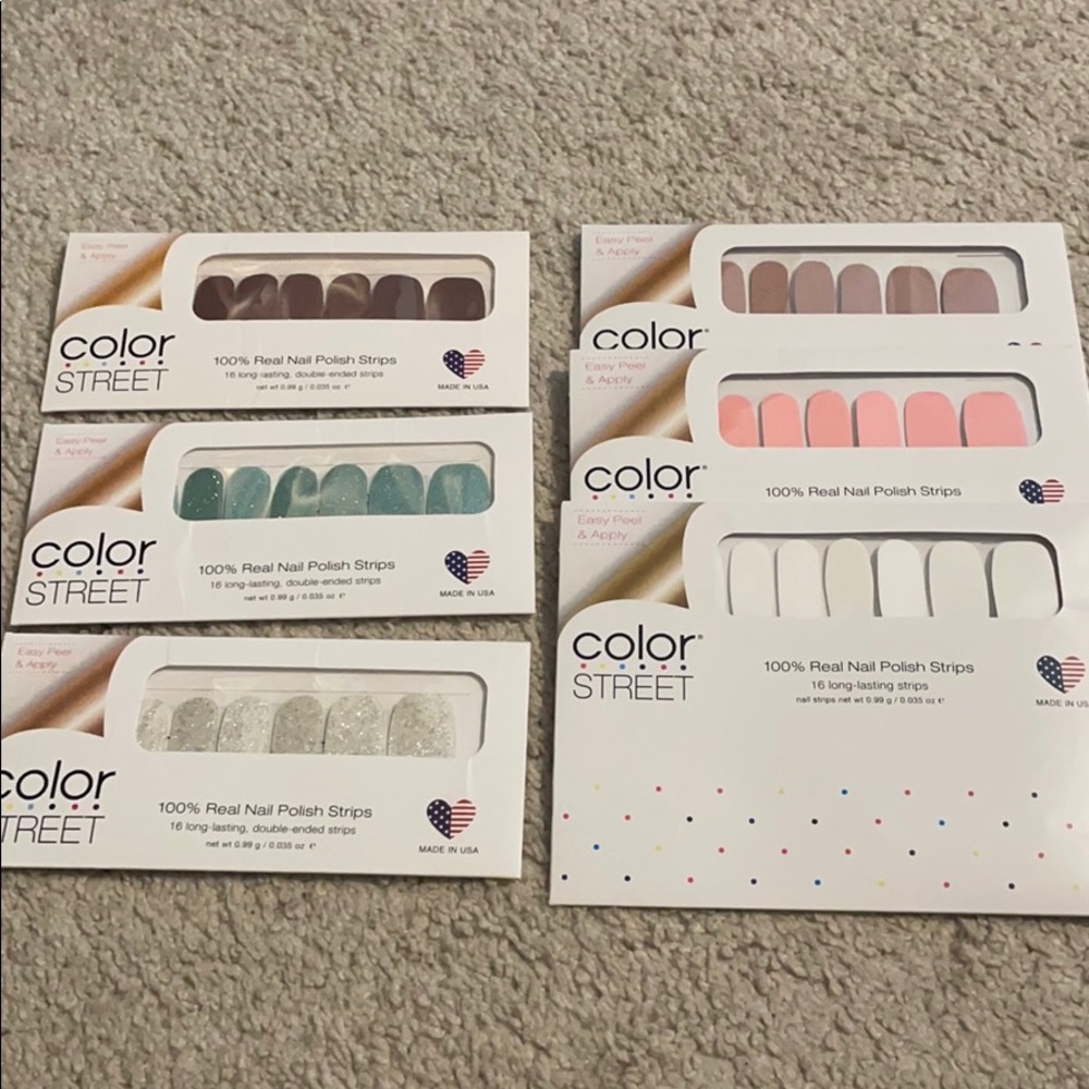 Bundle of 6 Color Street Nail Strips